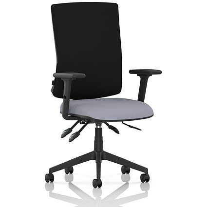 Orlena High Black Back Task Operator Chair, Height Adjustable Arms, Quest Shell