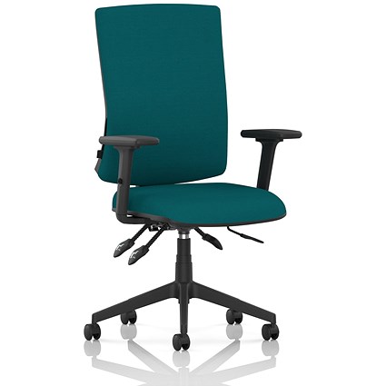 Orlena High Back Task Operator Chair, Height Adjustable Arms, Maringa Teal