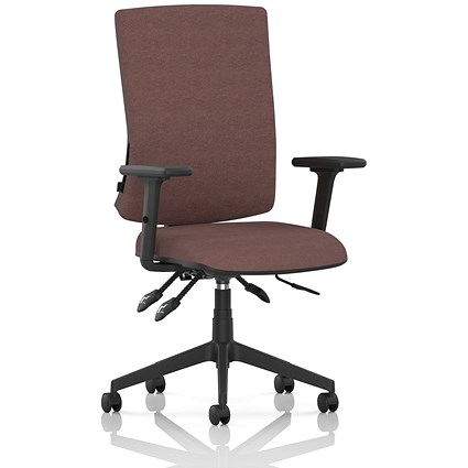 Orlena High Back Task Operator Chair, Height Adjustable Arms, Rivet Forge