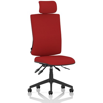 Orlena High Back Task Operator Chair, Headrest, Bergamot Cherry