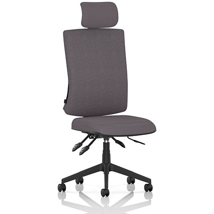 Orlena High Back Task Operator Chair, Headrest, Rivet Fuse