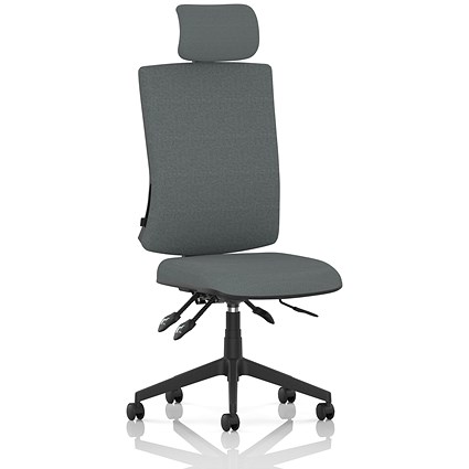 Orlena High Back Task Operator Chair, Headrest, Rivet Tensile