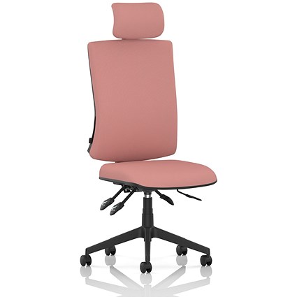 Orlena High Back Task Operator Chair, Headrest, Quest Shrimp