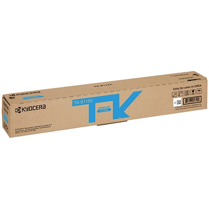Kyocera Toner Kit for ECOSYS M8124cidn and M8130cidn Cyan TK8115C