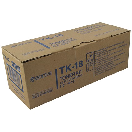 Kyocera TK-18 Black Toner Cartridge (7,200 Page Capacity)