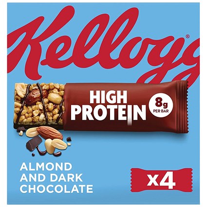 Kelloggs High Protein Almond and Dark Chocolate Snack Bars, 35g, Pack of 16