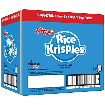 Kellogg's Rice Krispies Bag, 400g, Pack of 4