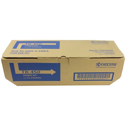 Kyocera TK-450 Black Toner Cartridge (15,000 Page Capacity)