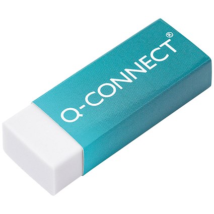 Q-Connect Plastic Eraser White (20 Pack)