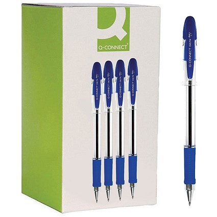 Q-Connect Delta Ballpoint Pen, Blue, Pack of 12 Q-Connect Delta Ballpoint Pen, Blue, Pack of 12