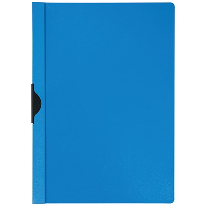 Q-Connect A4 Quickclip Files, 6mm Spine, Blue, Pack of 25