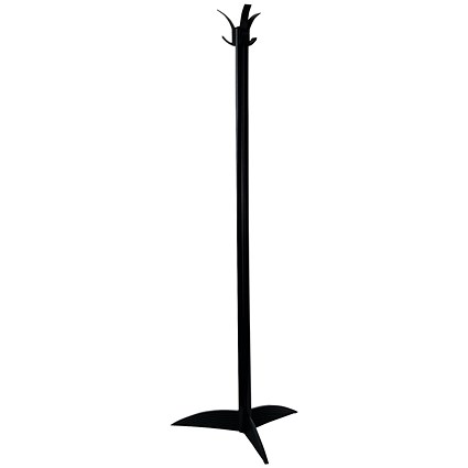 Jemini Hat and Coat Stand 585x585x1550mm Black