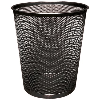 Q-Connect Waste Basket Mesh 18 Litre Black