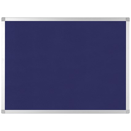 Q-Connect Noticeboard, Aluminium Trim, W1200xH900mm, Blue