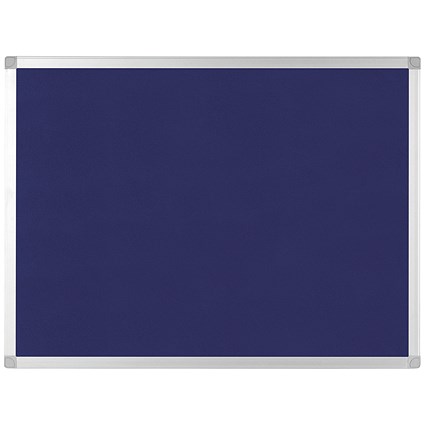 Q-Connect Noticeboard, Aluminium Trim, W1800xH1200mm, Blue