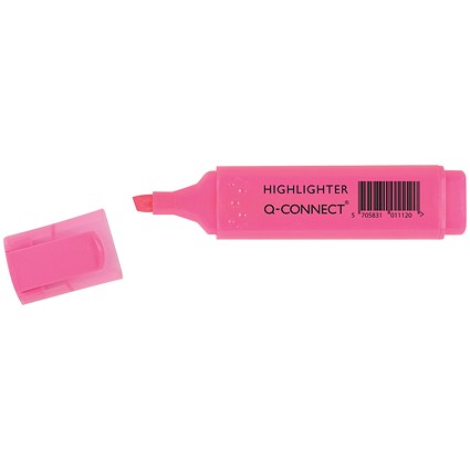 Q-Connect Pink Highlighter Pen (10 Pack)