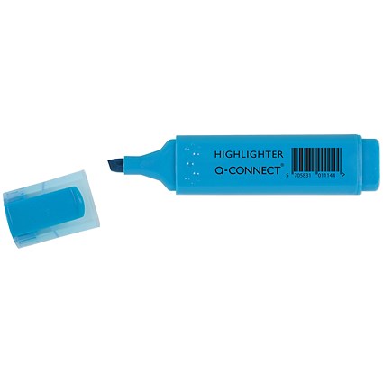 Q-Connect Blue Highlighter Pen (10 Pack)