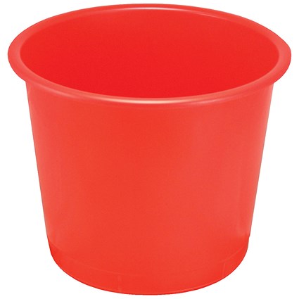 Q-Connect Waste Bin, 15 Litre, Red Q-Connect Waste Bin, 15 Litre, Red