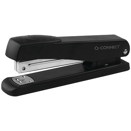 Q-Connect Full Strip Metal Stapler, Capacity 20 Sheets, Black