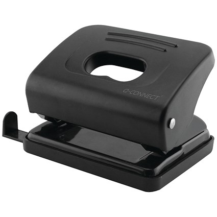 Q-Connect 2 Hole Punch, Capacity 20 Sheets, Black Q-Connect 2 Hole Punch, Capacity 20 Sheets, Black