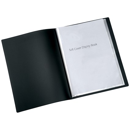 Q-Connect Display Book, 20 Pockets, Black
