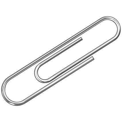 Q-Connect Paperclips Plain 32mm 100 Per Box (10 Pack)