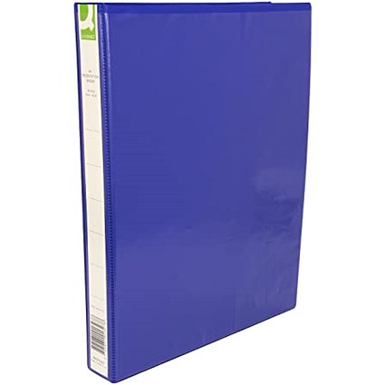 Q-Connect Presentation Ring Binder, A4, 4 D-Ring, 25mm Capacity, Blue