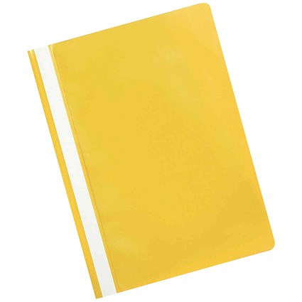 Q-Connect A4 Project Folders, Yellow, Pack of 25