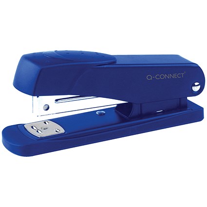 Q-Connect Half Strip Metal Stapler, Capacity 20 Sheets, Blue