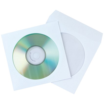 Q-Connect CD Envelope, Paper, Pack of 50