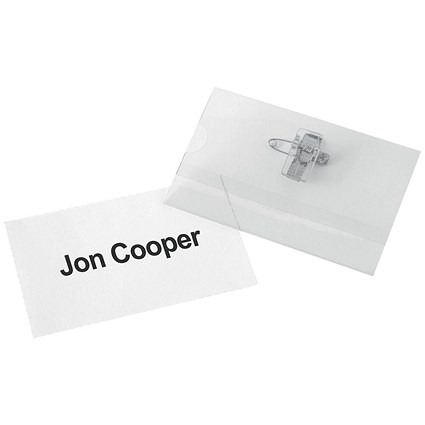 Q-Connect Name Badge Inserts, 90x54mm, 25 Sheetsx10 Inserts