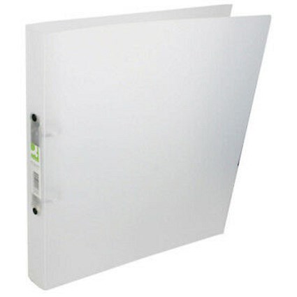 Q-Connect A4 Ring Binder, 2 O-Ring, 25mm Capacity, Frosted Clear