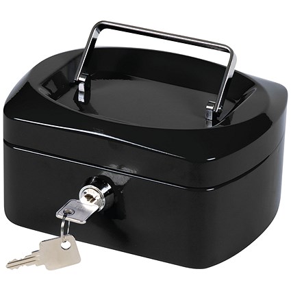Q-Connect Cash Box 6 Inch - Black