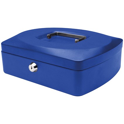 Q-Connect Cash Box 10 Inch - Blue