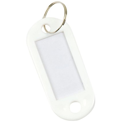 Q-Connect Key Fobs with 2 Punched Holes White Pack of 100 KF02695