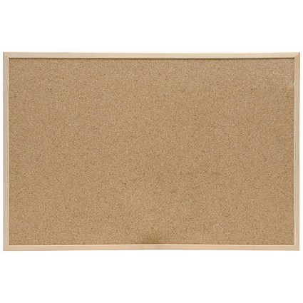 Q-Connect Corkboard, Wooden Frame, W600xH400mm