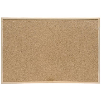 Q-Connect Corkboard, Wooden Frame, W900xH600mm