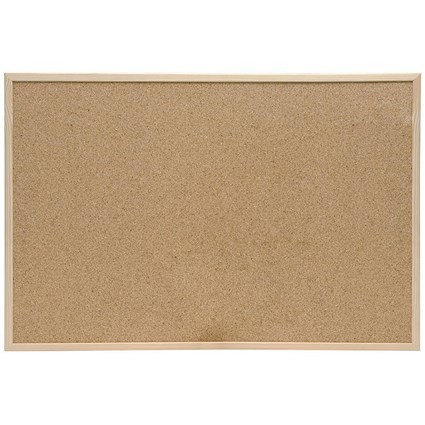 Q-Connect Corkboard, Wooden Frame, W1200xH900mm
