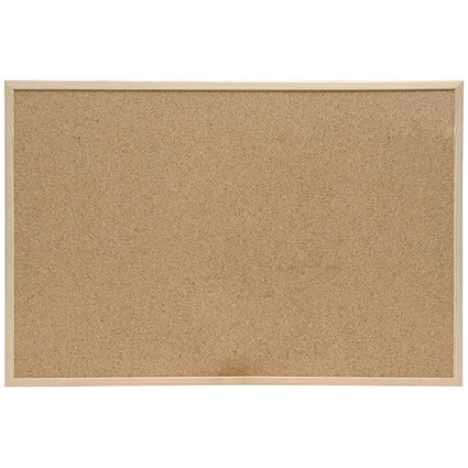 Q-Connect Corkboard, Wooden Frame, W1200xH900mm