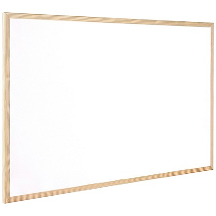 Q-Connect Whiteboard, Wooden Frame, 1200x900mm