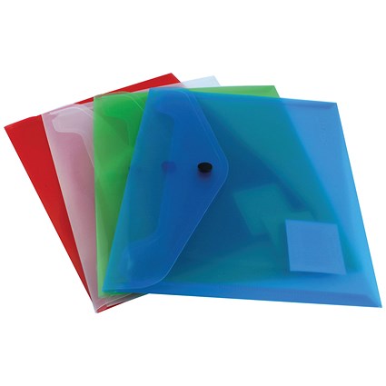 Q-Connect A5 Popper Wallets, Assorted, Pack of 12 Q-Connect A5 Popper Wallets, Assorted, Pack of 12