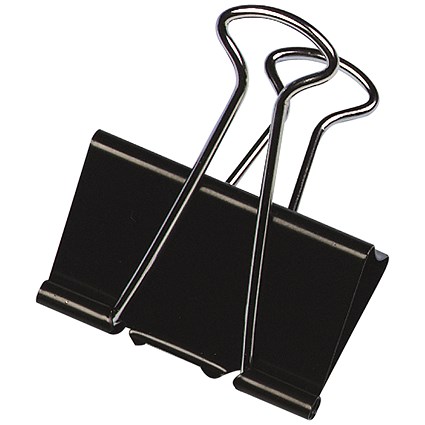 Q-Connect Foldback Clip 16mm Black (Pack of 10)
