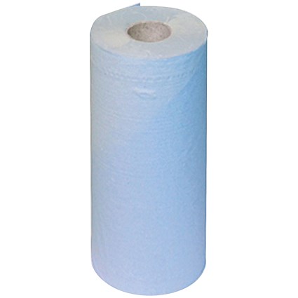 2Work 2-Ply Hygiene Roll, 20 Inch, Blue, Pack of 12