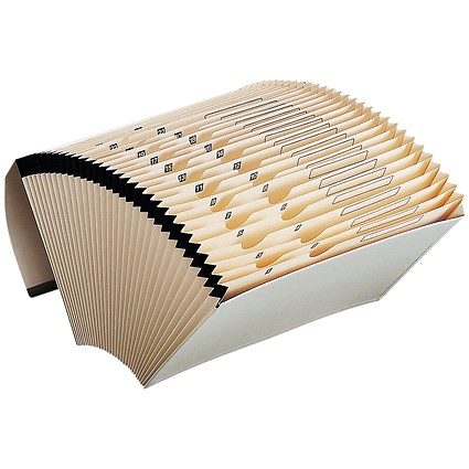 Q-Connect 1-31 Expanding File, 31 Pockets, Foolscap, Cream Q-Connect 1-31 Expanding File, 31 Pockets, Foolscap, Cream