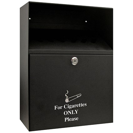 Q-Connect Ash Bin, 7 Litre, Black