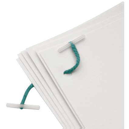 Q-Connect Plastic Treasury Tag 25mm (Pack of 100) Q-Connect Plastic Treasury Tag 25mm (Pack of 100)