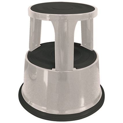 Q-Connect Metal Step Stool - Light Grey Q-Connect Metal Step Stool - Light Grey