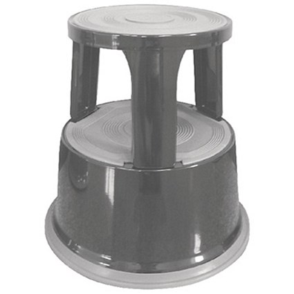Q-Connect Metal Step Stool Dark Grey KF04846