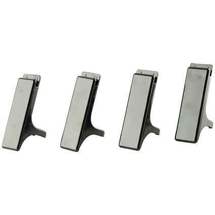 Q-Connect Executive Risers, Black, Pack of 4