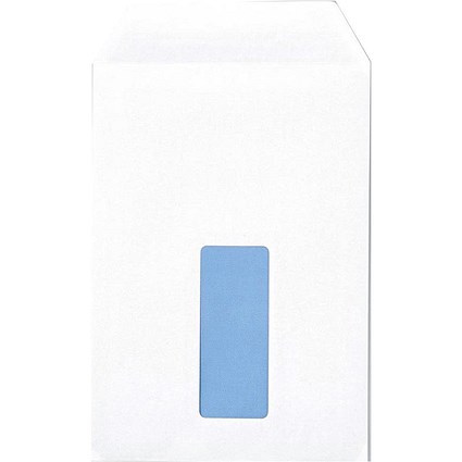Q-Connect C5 Envelopes, Window, Self Seal, 90gsm, White, Pack of 150 Q-Connect C5 Envelopes, Window, Self Seal, 90gsm, White, Pack of 150